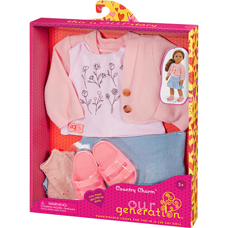 Our Generation pink sweater outfit