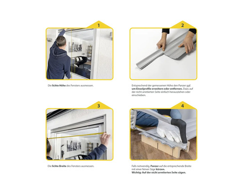 Schellenberg rolluikprofiel voor systeem Mini H 37 x B 800 mm grijs
