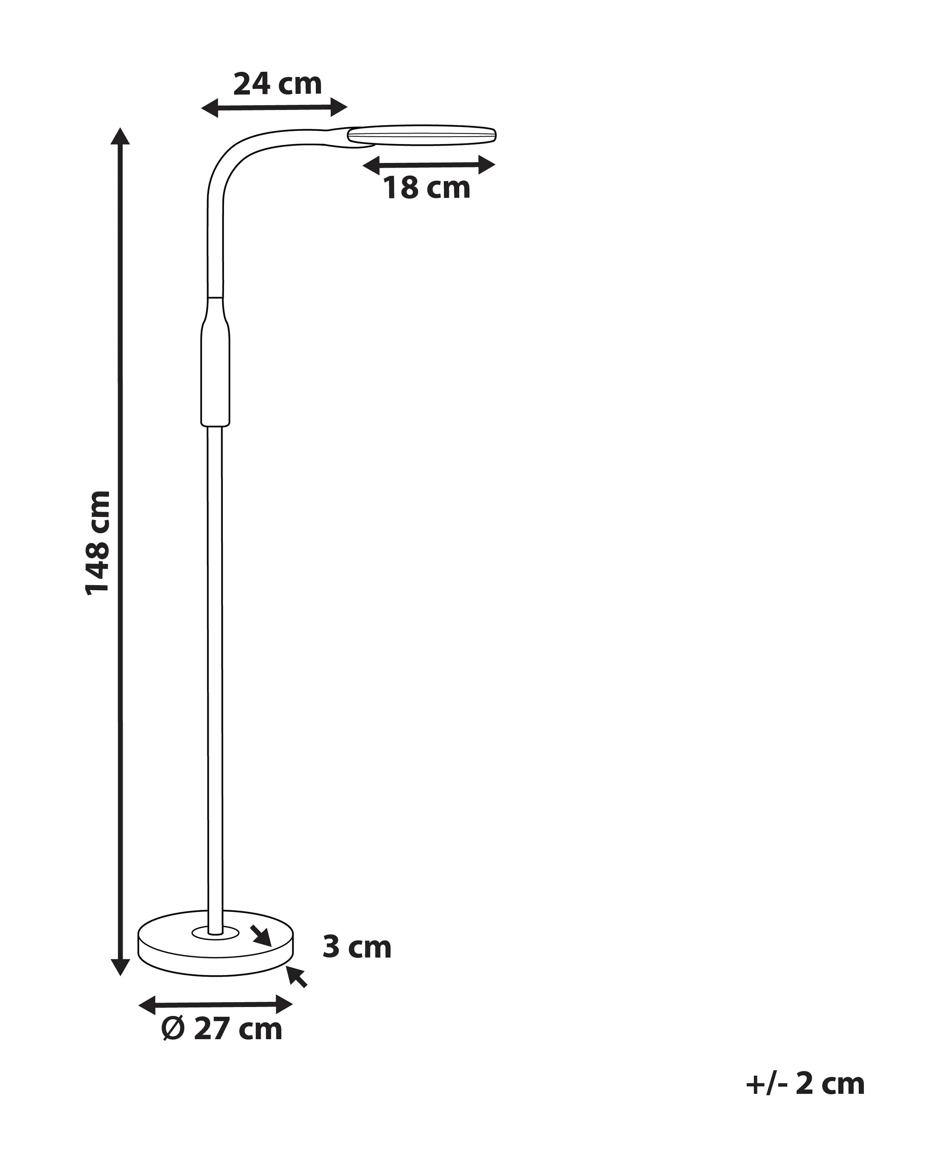 LED staande lamp CASSIOPEIA met dimmer Metaal Wit