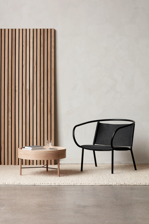 Audo Copenhagen Turning salontafel wit eiken/chroom