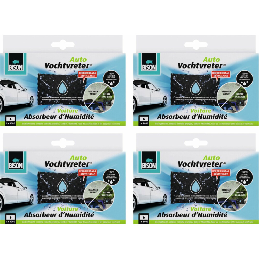 4x Bison Vochtvreter Auto300 gr