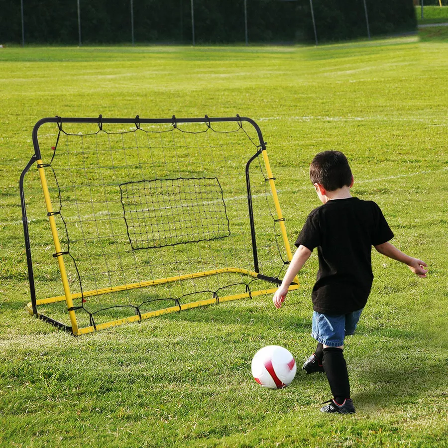 HOMCOM Fußballnetz für mehrere Ballsportarten gelb, schwarz
