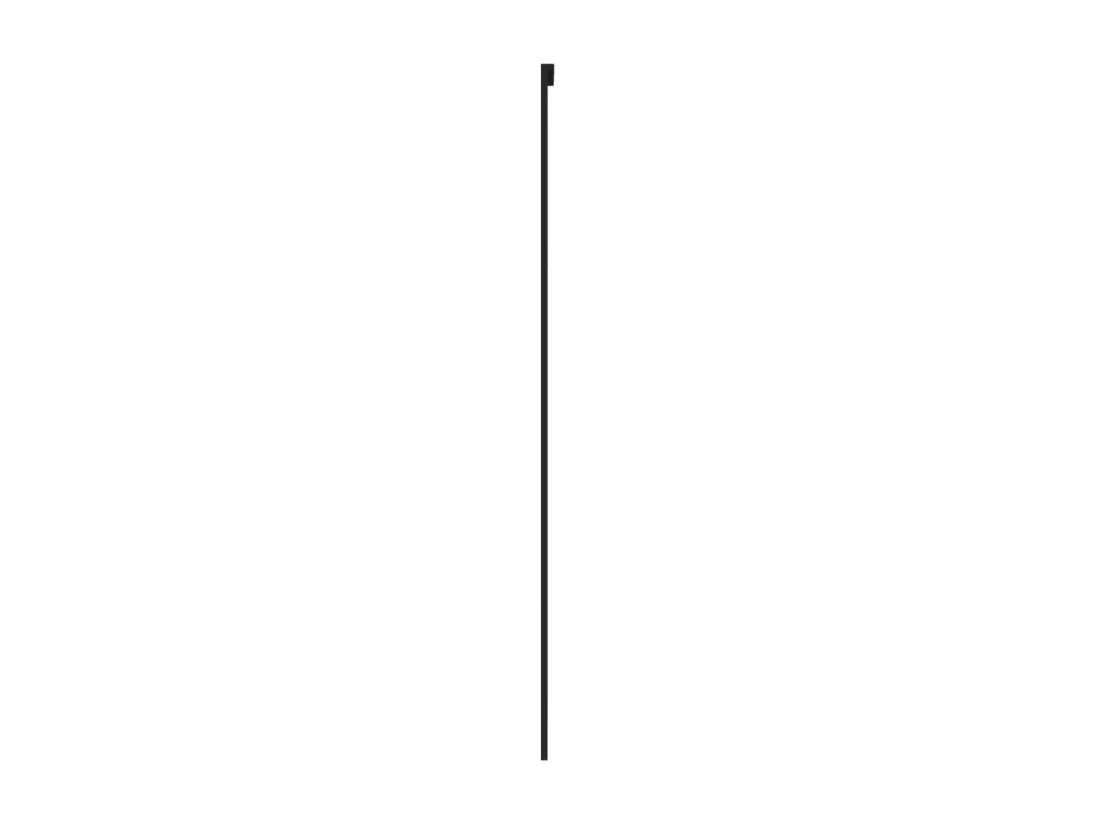 Porte coulissante noir 90x205 cm verre trempé aluminium