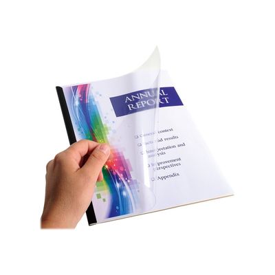 Exacompta - kit reliure (5 baguettes à relier 3 mm noir, plat de couverture: 5 ivoire et 5 transparente)
