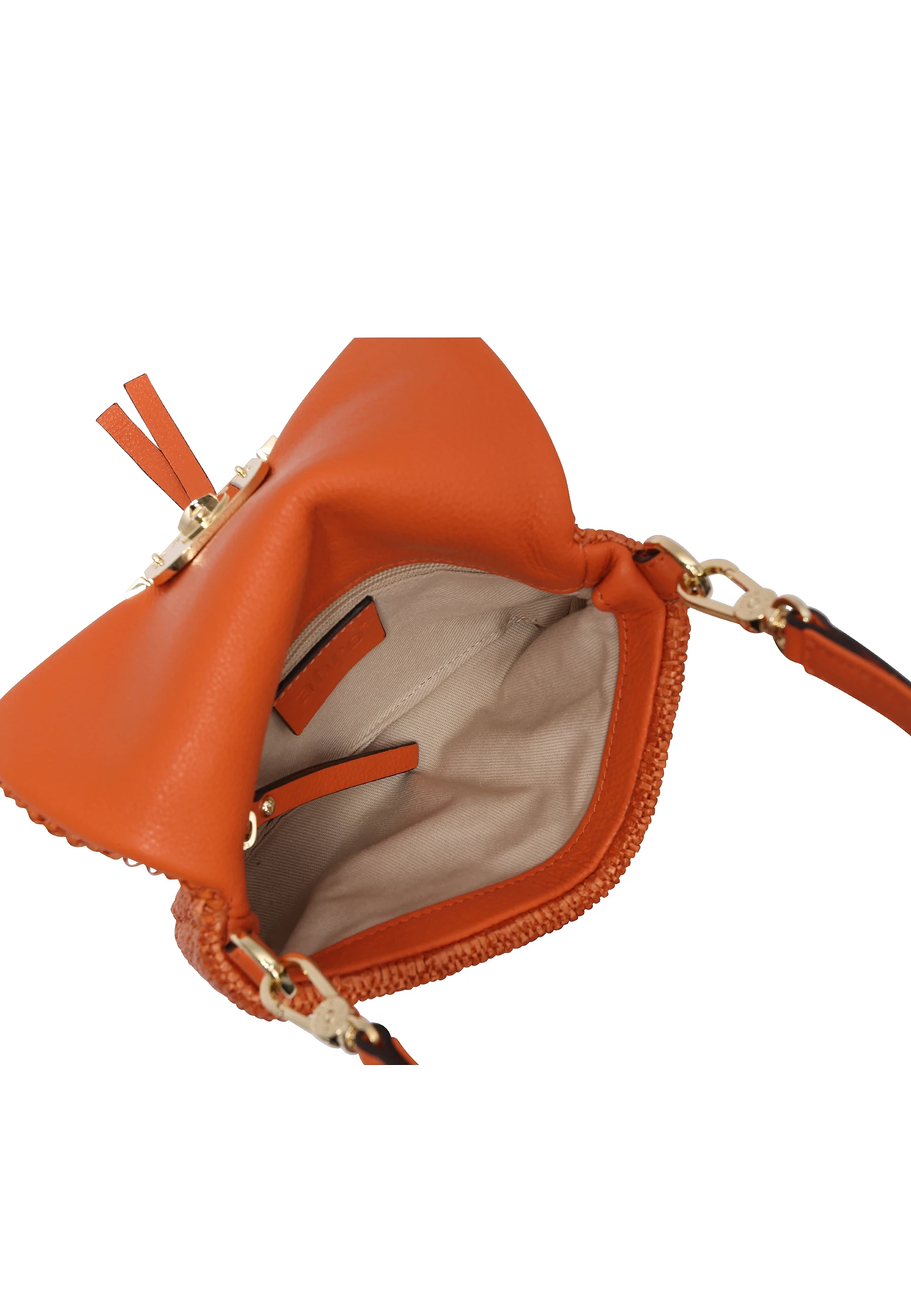 Shoulder bag TEMI Leather Raffia Standard