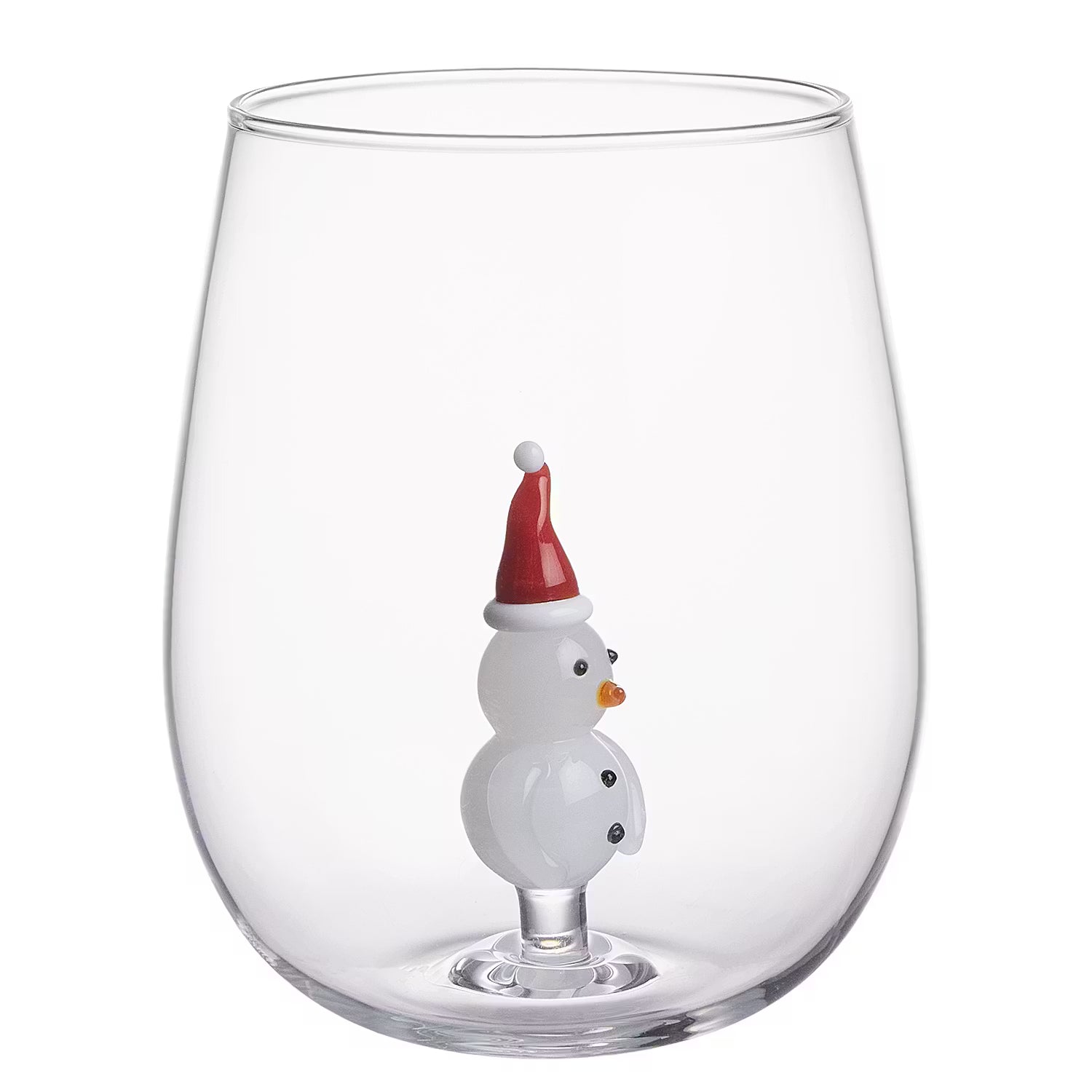 MERRY & JOY Trinkglas Schneemann | Weihnachtsglas 300ml