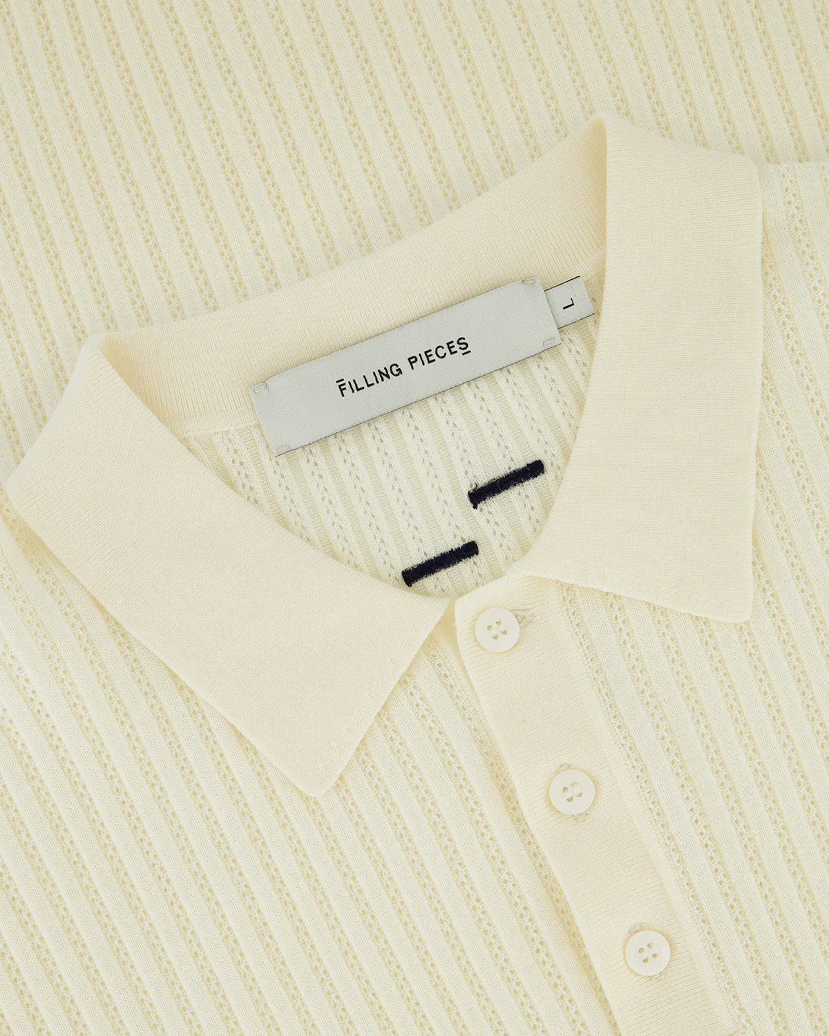 Fine Knit Polo Antique White