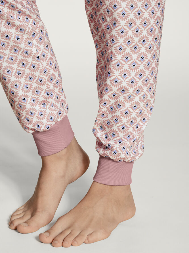 Calida DAMEN Pyjama mit Bündchen Rose bud