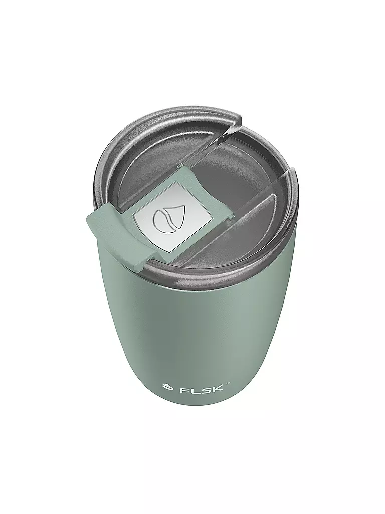 FLSK Isolierbecher - Thermosbecher CUP Coffee to go-Becher 0,35l Sage dunkelgrün