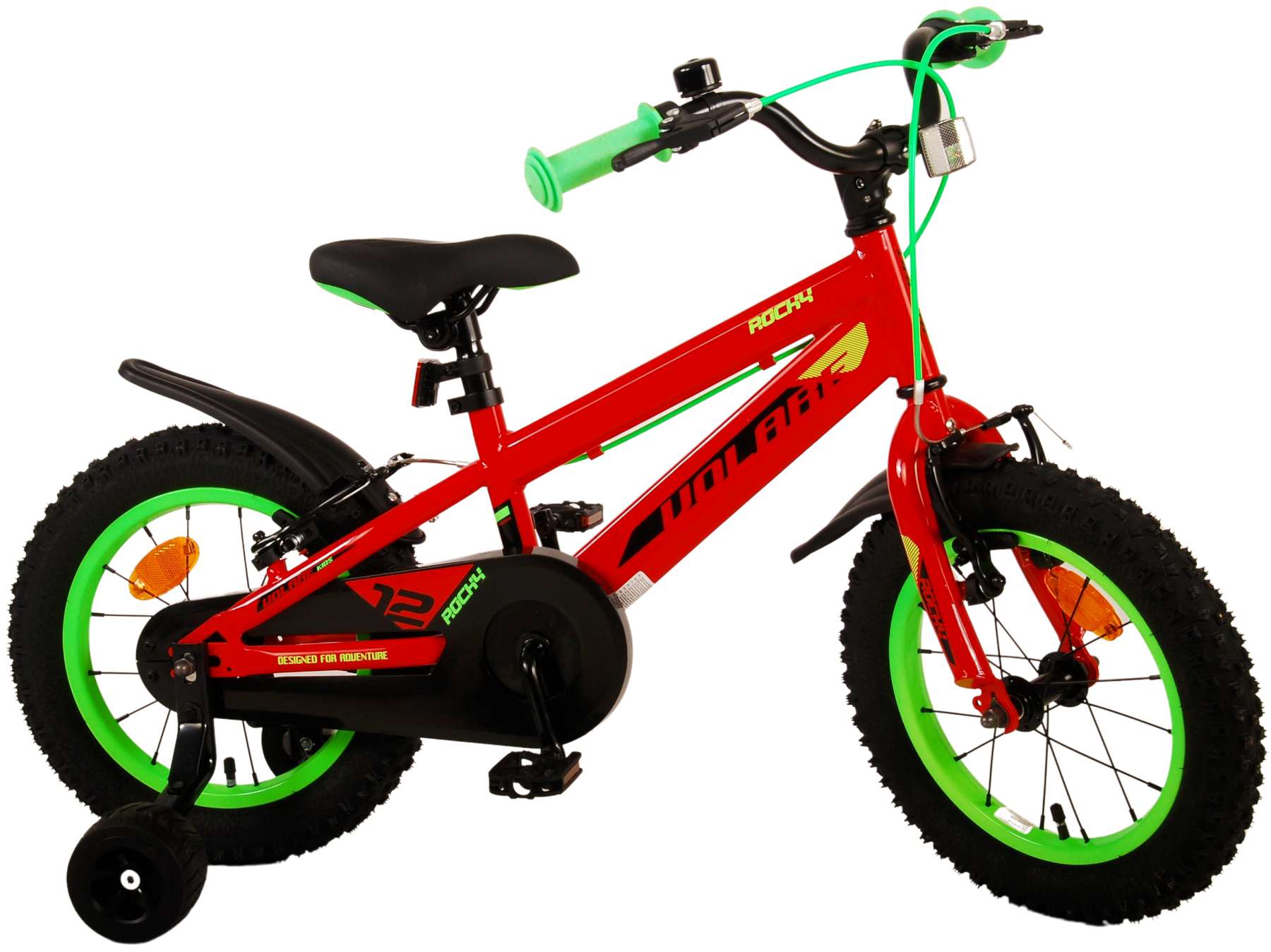 TPFSports Rocky Kinderfahrrad - Jungen - 14 Zoll - Rücktritt + Handbremse - Rot