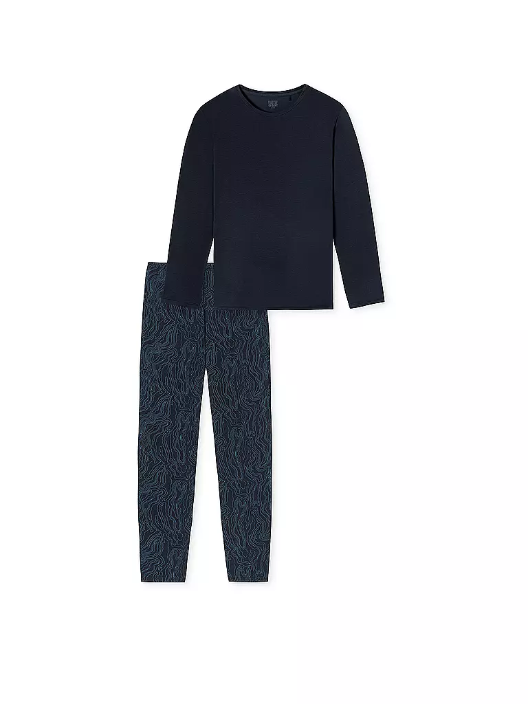 SCHIESSER Pyjama  blau