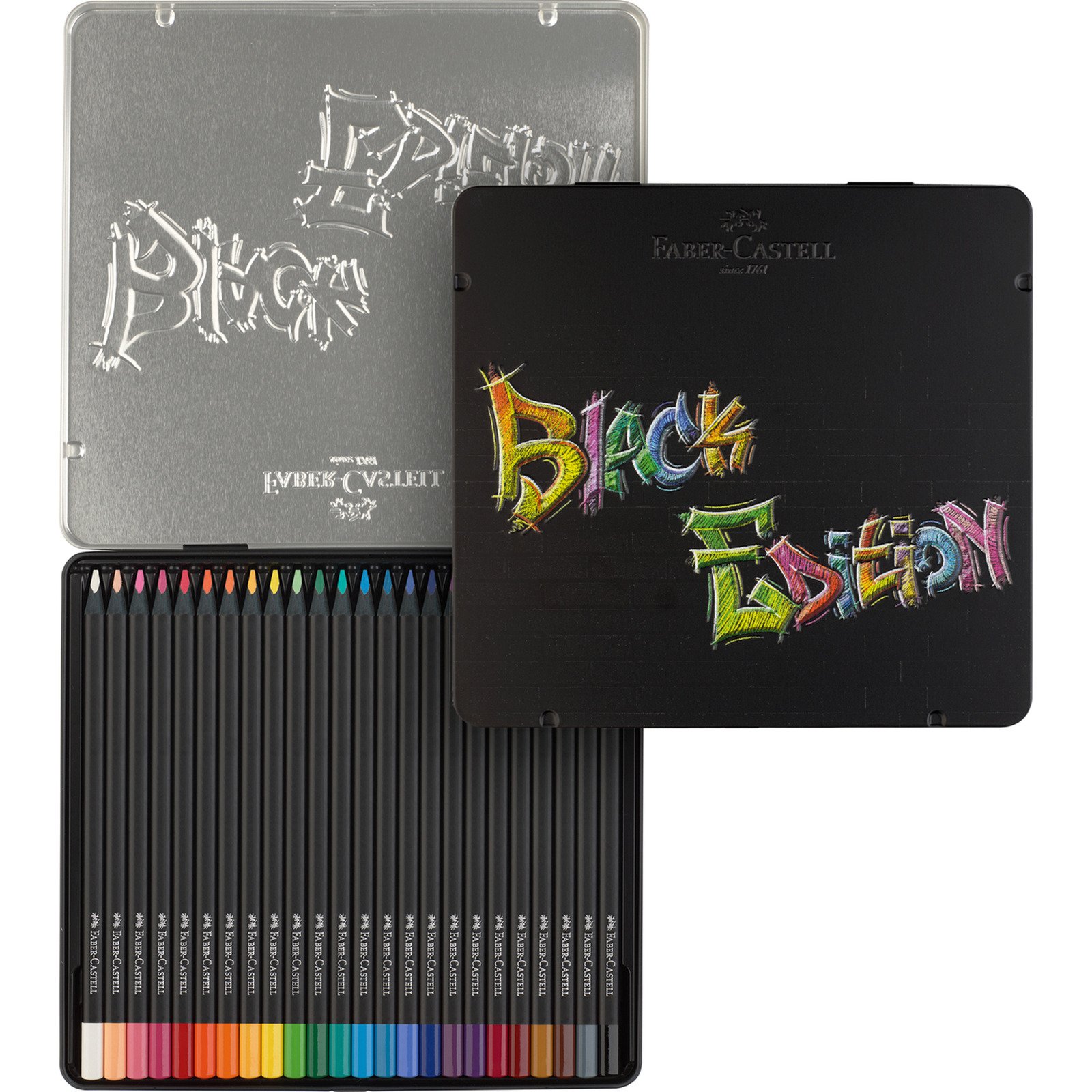 Faber-Castell Farbstifte Black Edition, 24 Stück