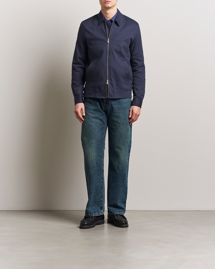 Les Deux Como Cotton Coach Jacket Navy