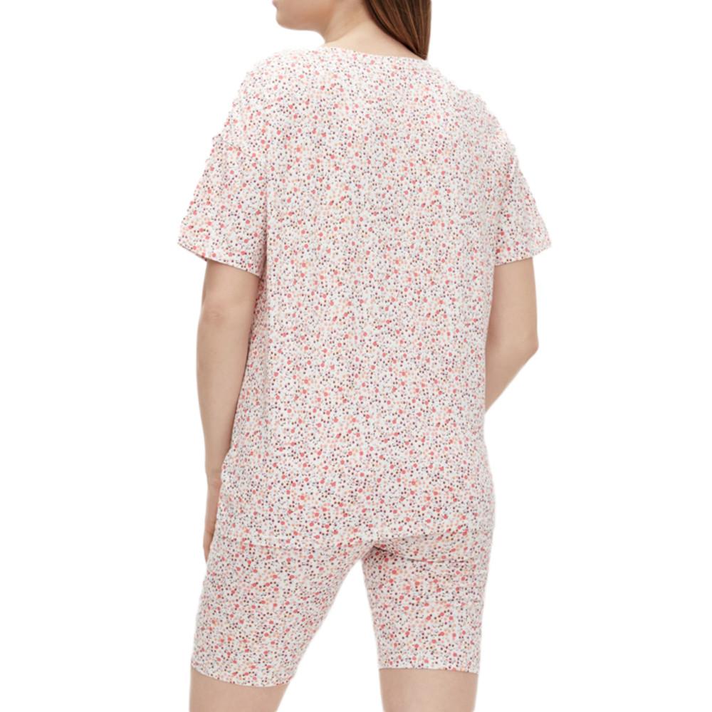 Mamalicious Ensemble Pyjama Blanc Fleuries Femme Mamalicious Biker