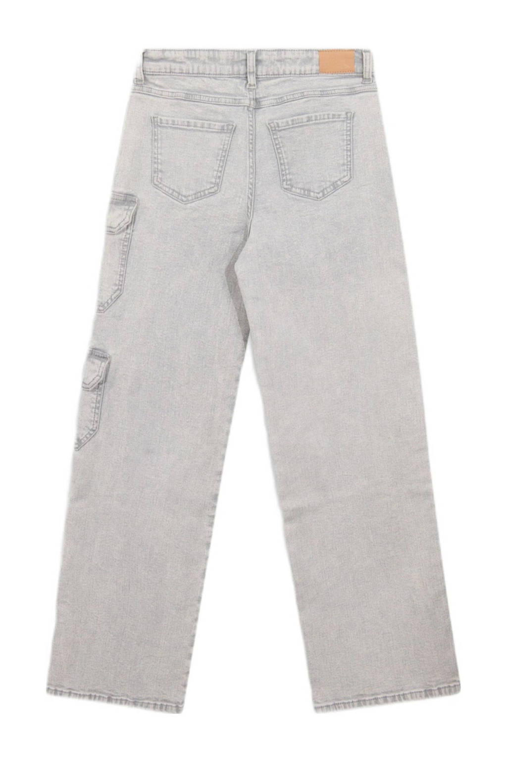 Shoeby wide leg regular waist jeans grey denim