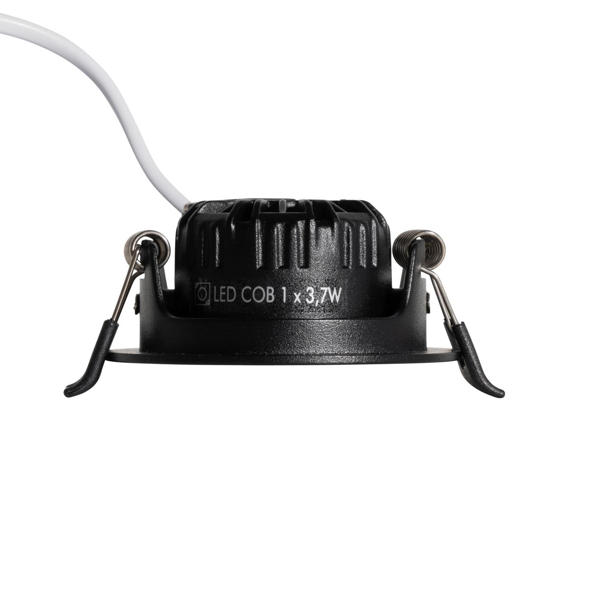 Set van 6 inbouwspots zwart kantelbaar 6,5cm incl. LED IP54 ultra slim - Pupil