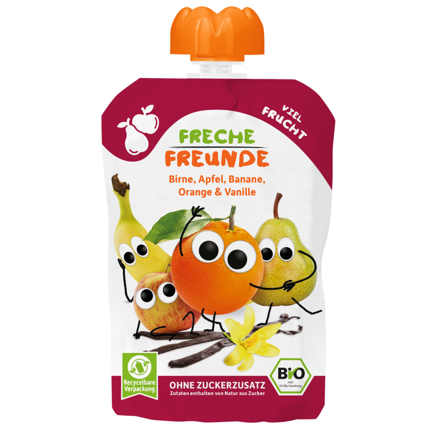 Freche Freunde Birne Apfel, Banane, Orange & Vanille 8+ Monate