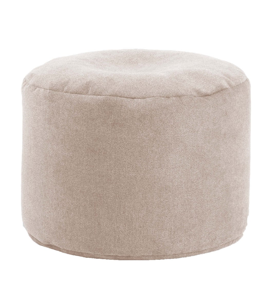 mokebo Mini poef of kruk 'The Relaxing Pouf', bijzettafel, zitkruk of voetenbankje in beige