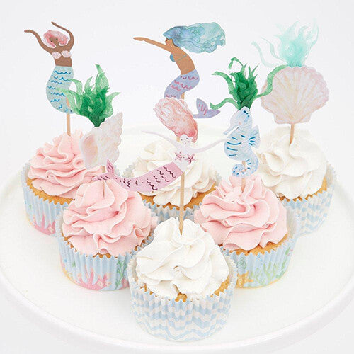 Meri meri cupcake set zeemeerminnen - 24st