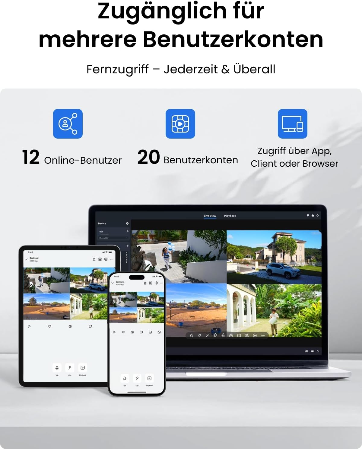Reolink 4K Überwachungskamera Set, Videoüberwachung mit 8X 8MP PoE IP Kamera und 16CH 4TB HDD NVR, Personenerkennung und Fahrzeugerkennung, IP66, 30M IR Nachtsicht für Aussen, Innen, RLK16-800D8