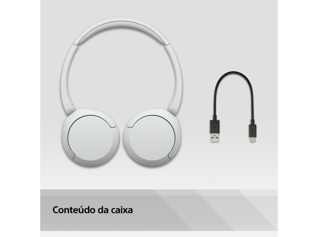 AUSCULTADORES SEM FIO SONY WHCH520W BRANCO