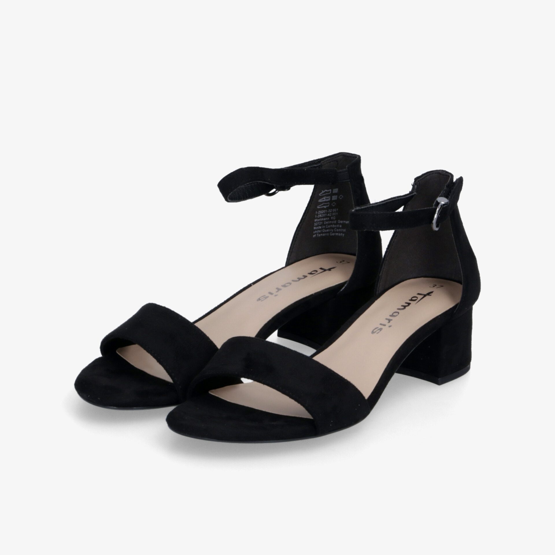 Tamaris Damen Riemchensandalen schwarz