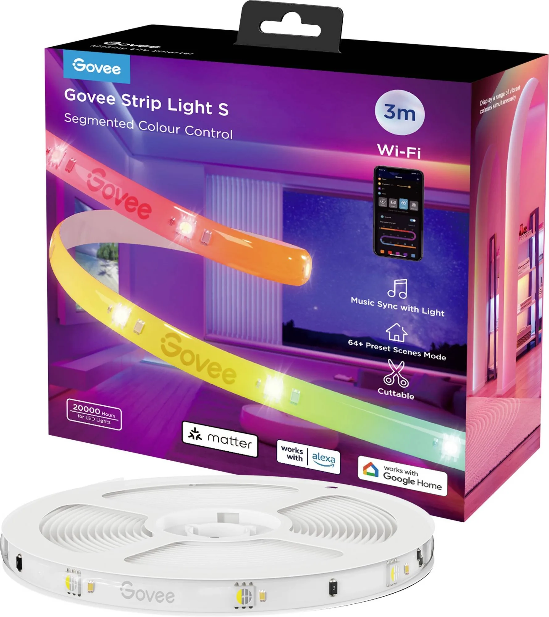 Govee Strip Light S (3 m) Bande lumineuse LED
