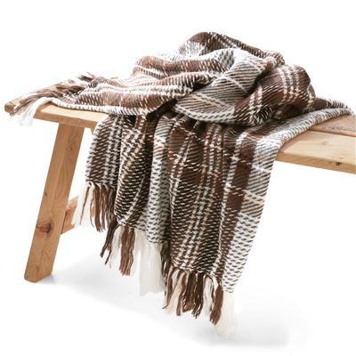 Plaid tissé jacquard carreaux