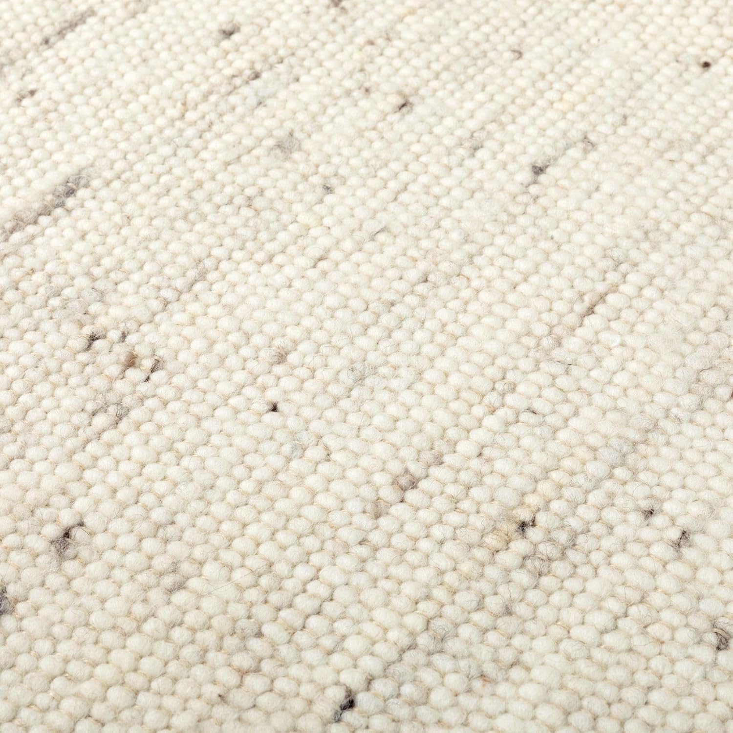 Steffensmeier Handwebteppich Korinth | Gesunder Wollteppich | Beste Schurwolle | Natur, handgewebt, Größe 130x190 cm