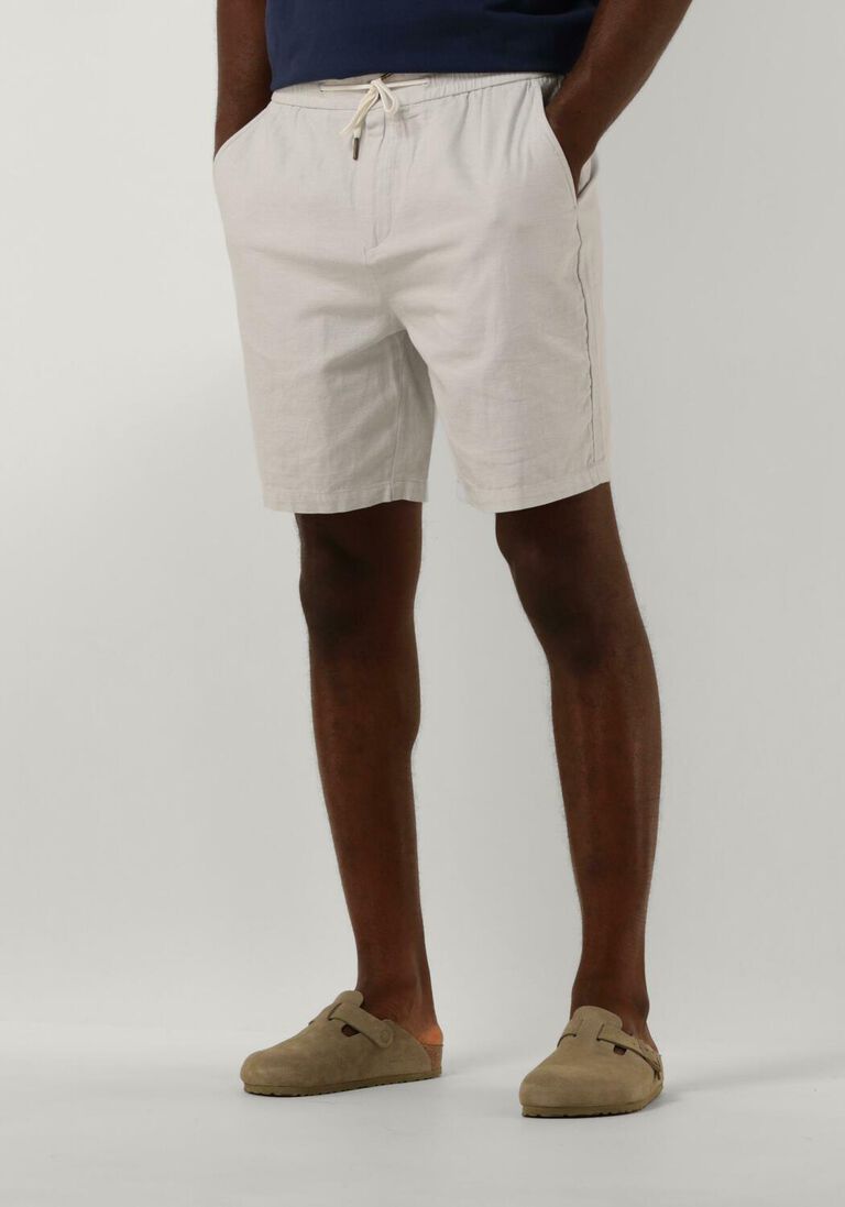 SCOTCH & SODA grijze scotch & soda korte broek fave - cotton/linen twill bermuda