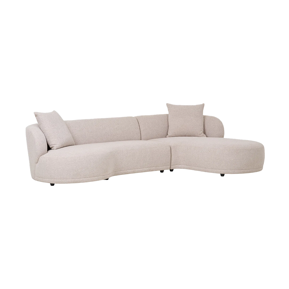 Hoekbank Mandy - rechts - 3,5-zits Beige