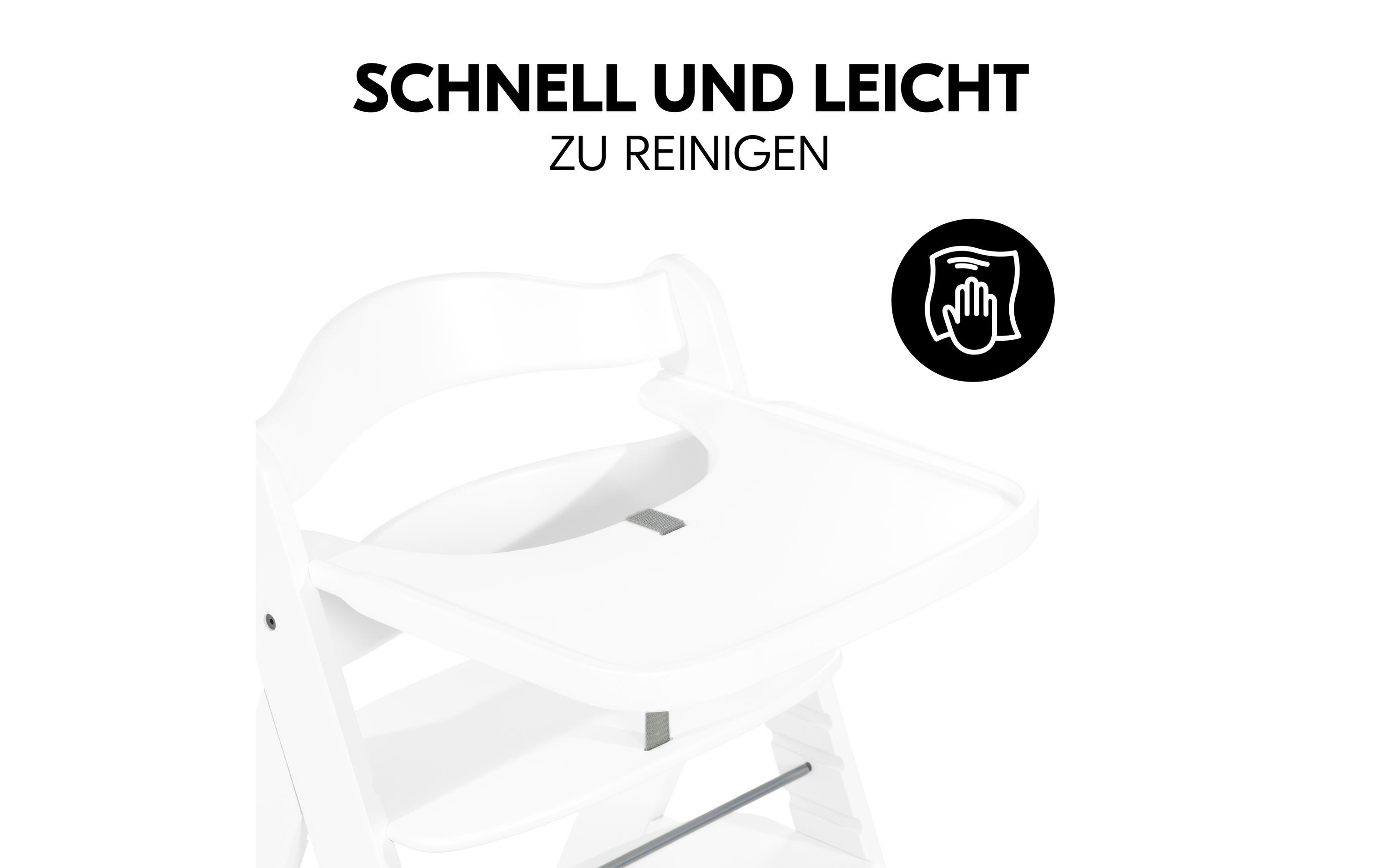 Essbrett Alpha Wooden WeissPraktischer und nachhaltiger Tisch für den Alpha+