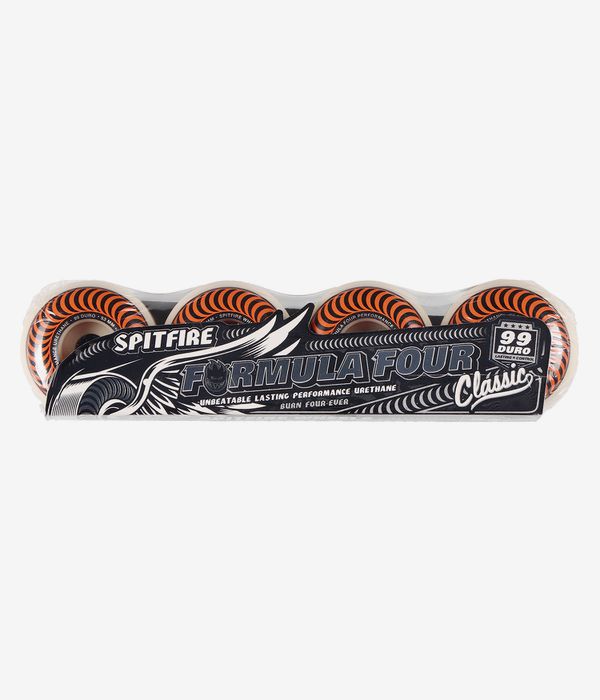 Spitfire Formula Four Classic Rollen (white orange) 53mm 99A 4er Pack