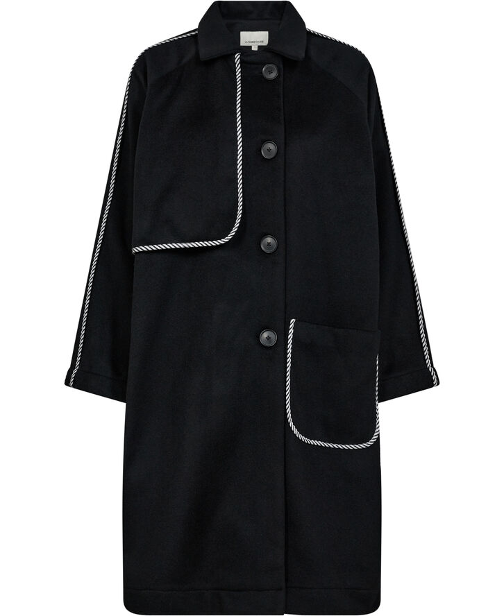 La Femme Rousse Edith Coat Coal