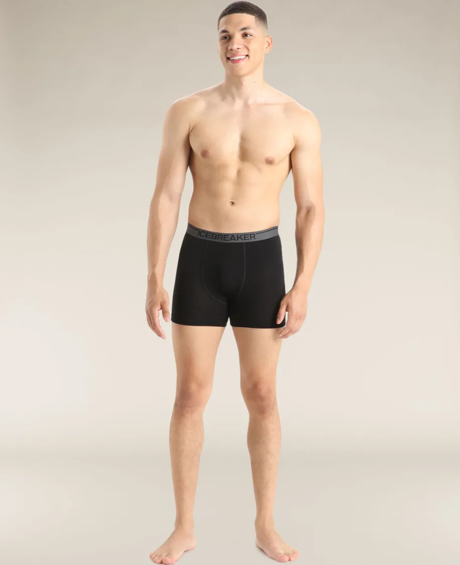 Icebreaker Men's Anatomica Boxers BLACK