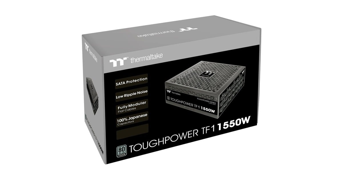 ThermaltakeToughpower TF1 modulaire 1550 watt voeding   (Zwart, 12x PCIe)