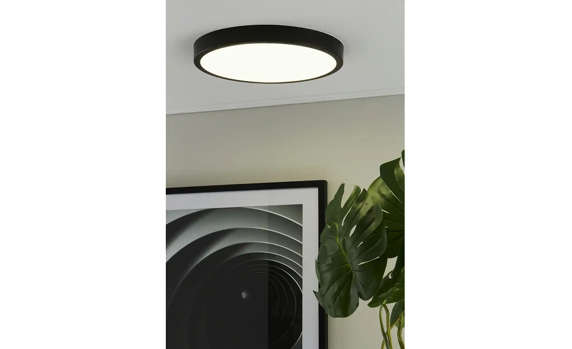 KHG LED-Deckenleuchte, schwarz mit Sterneneffekt
