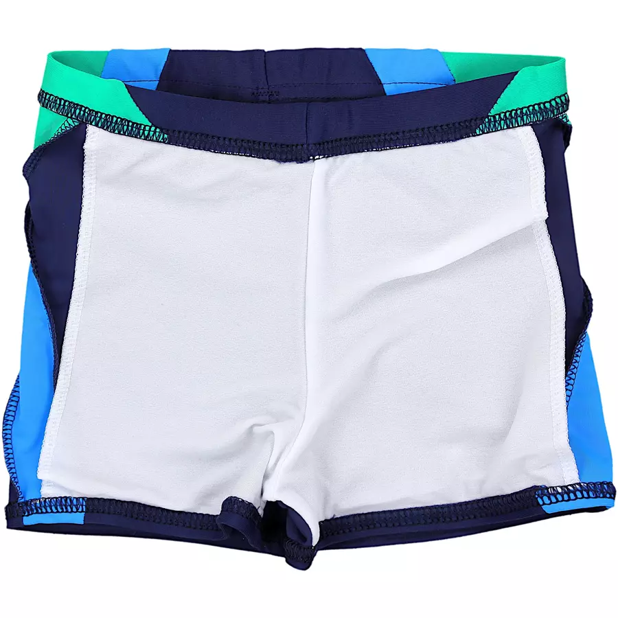 Aquarti Jungen Badehose Gestreift mit Motiven blaugrün
