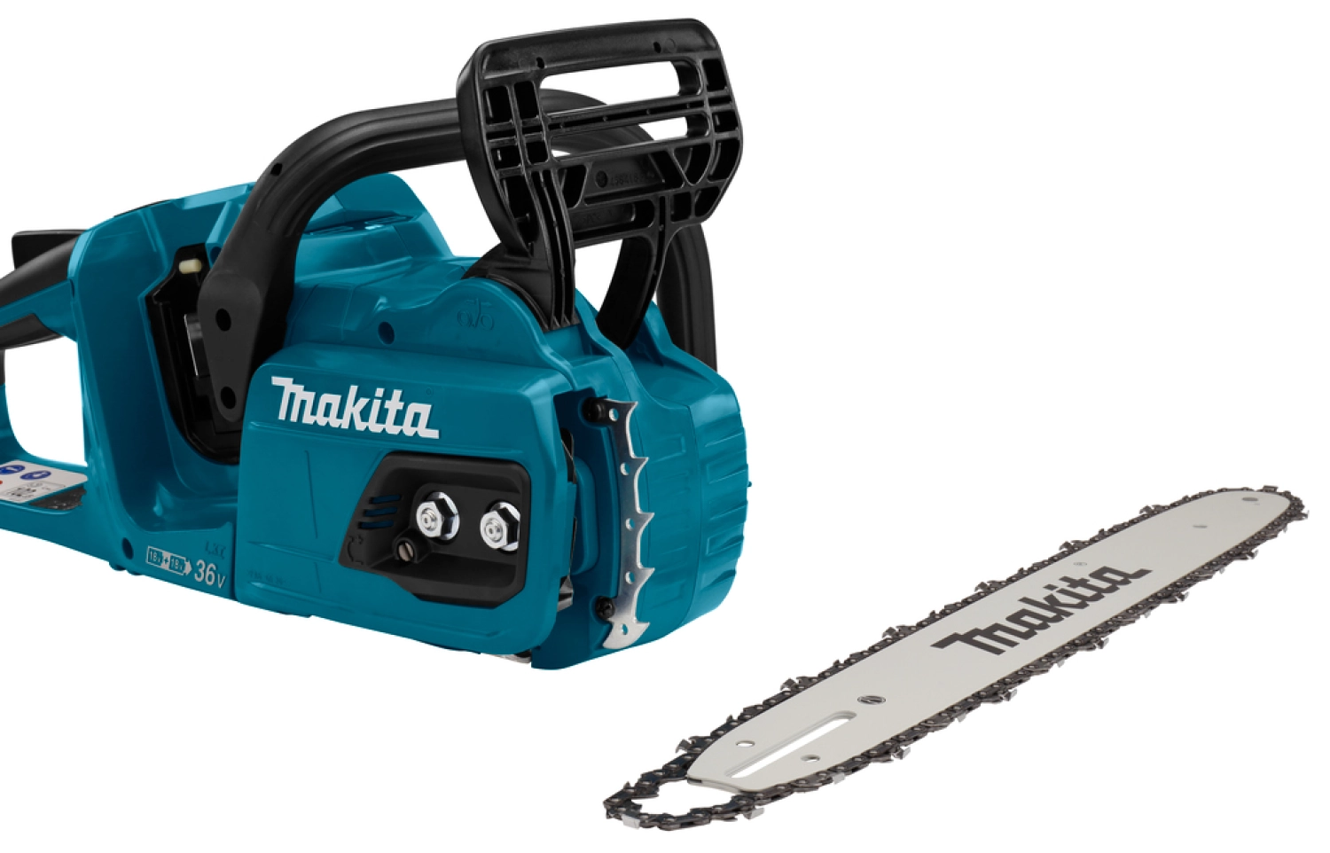 Makita DUC405PT4J 2x18V Li-Ion accu kettingzaag set (4x 5,0Ah) in Mbox - 400mm