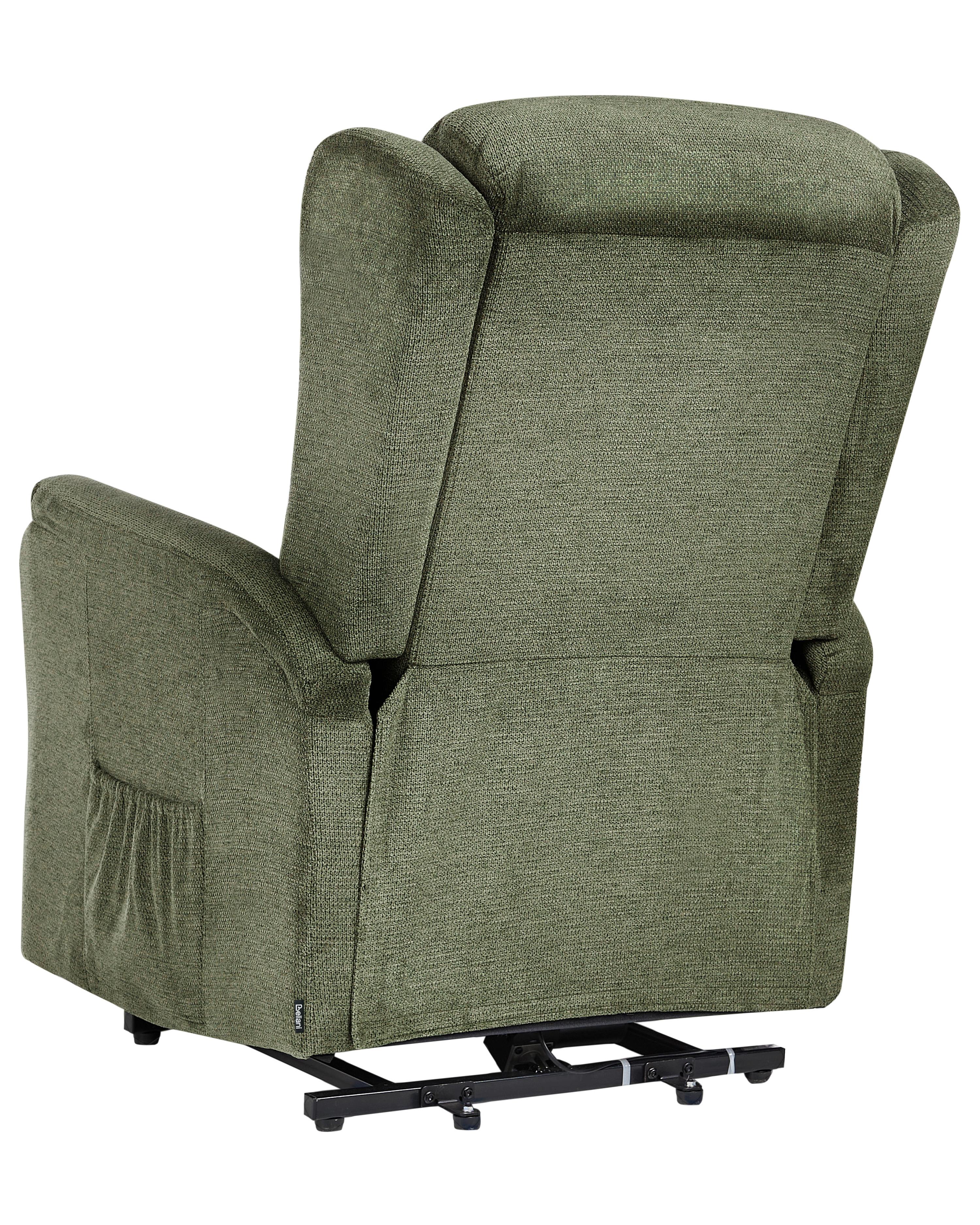 Elektrische relaxfauteuil ELEGY inclusief voetensteun Stof Groen