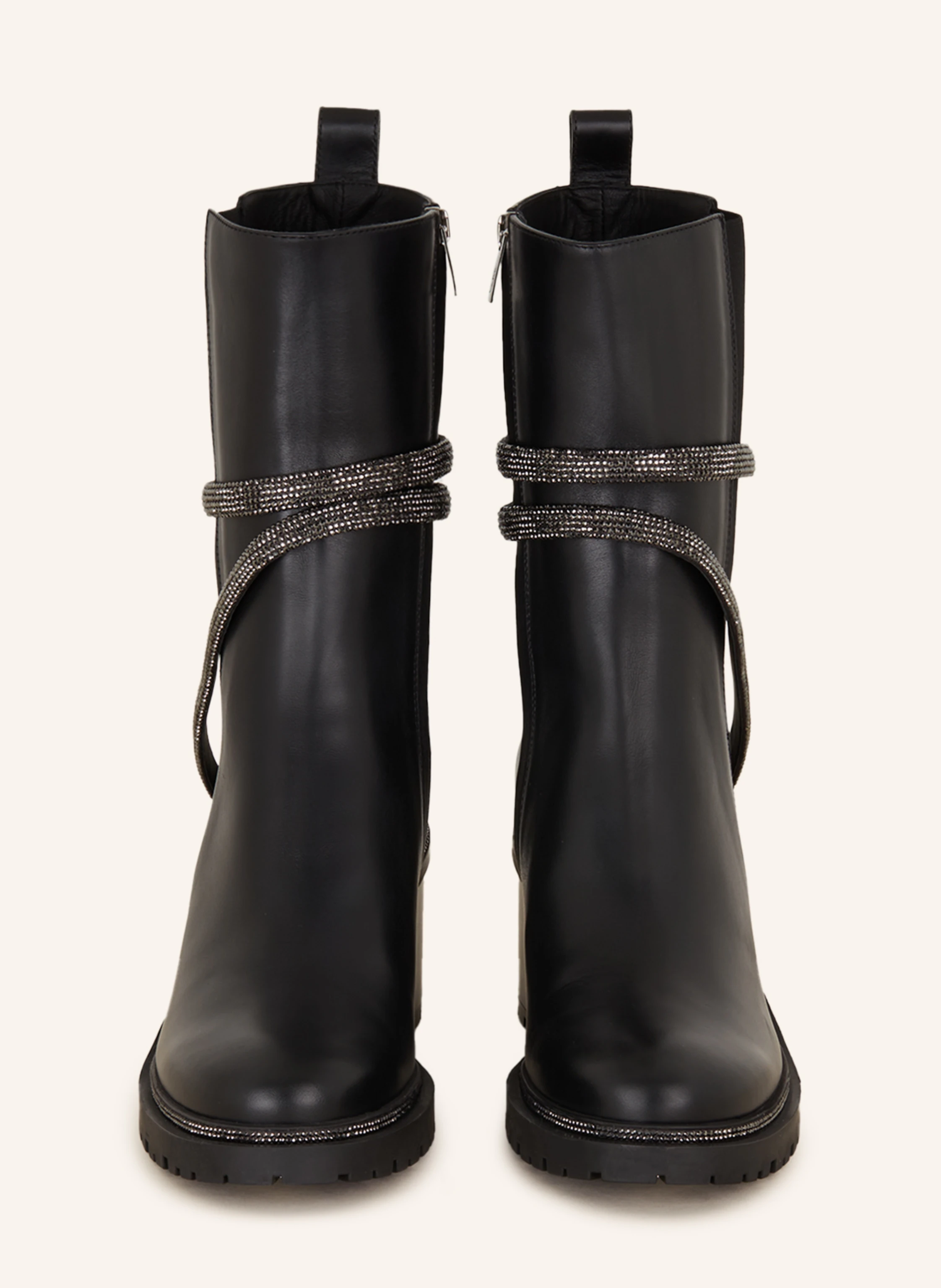 RENE CAOVILLA Stiefeletten mit Schmucksteinen
