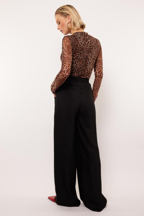 Fluresk zwarte dames broek