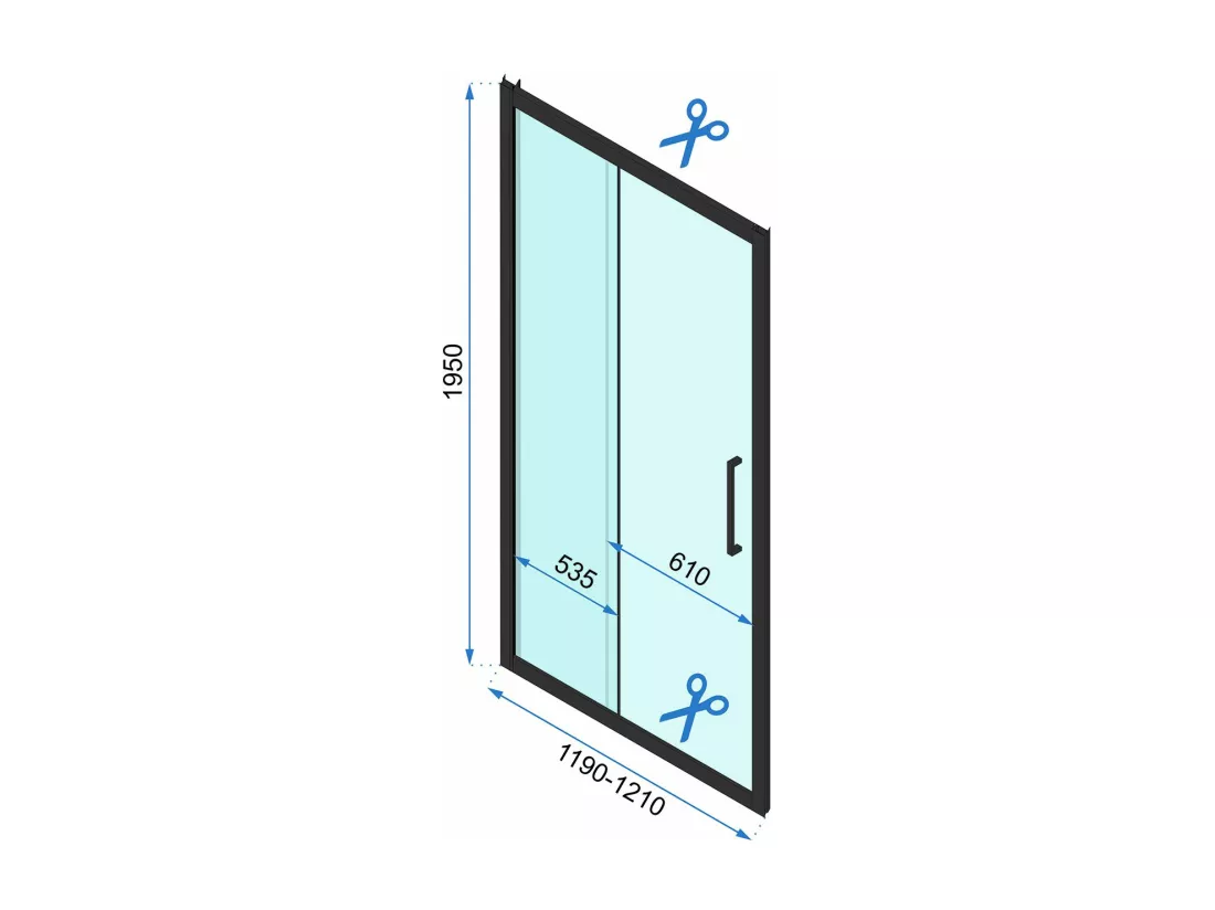 Cabine De Douche Rea Rapid Slide 160X80 Black