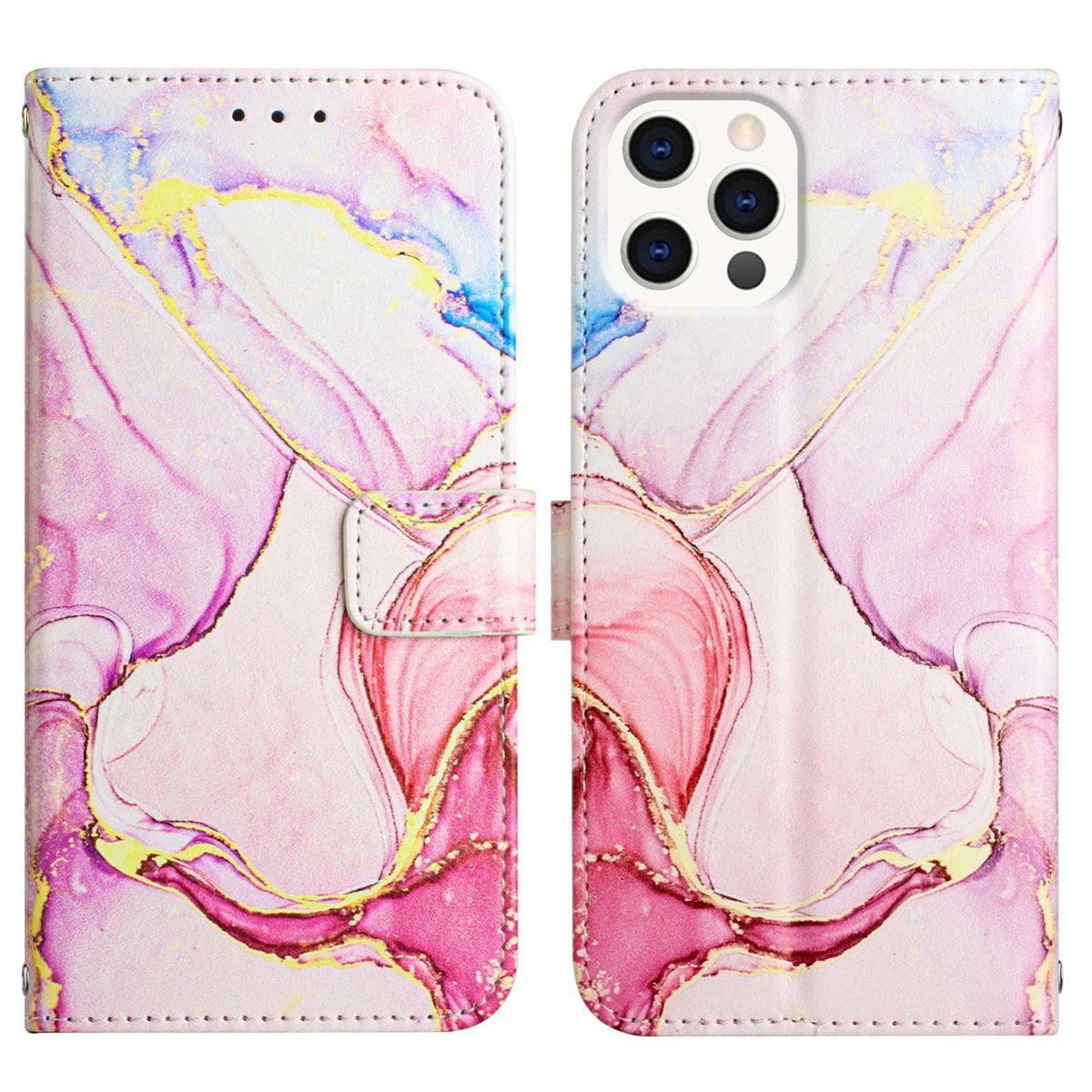 Hülle Handy Schutz für Apple iPhone 15 Pro Case Cover Klapp Tasche Wallet Etuis