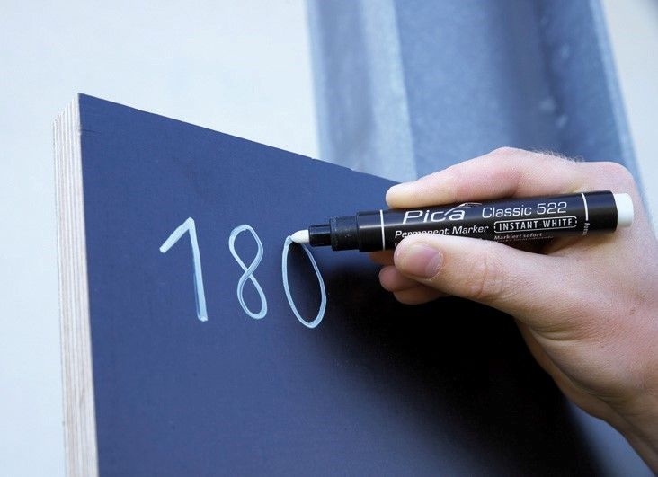 Pica 522/52 Perm. Marker 1-4mm ronde punt wit