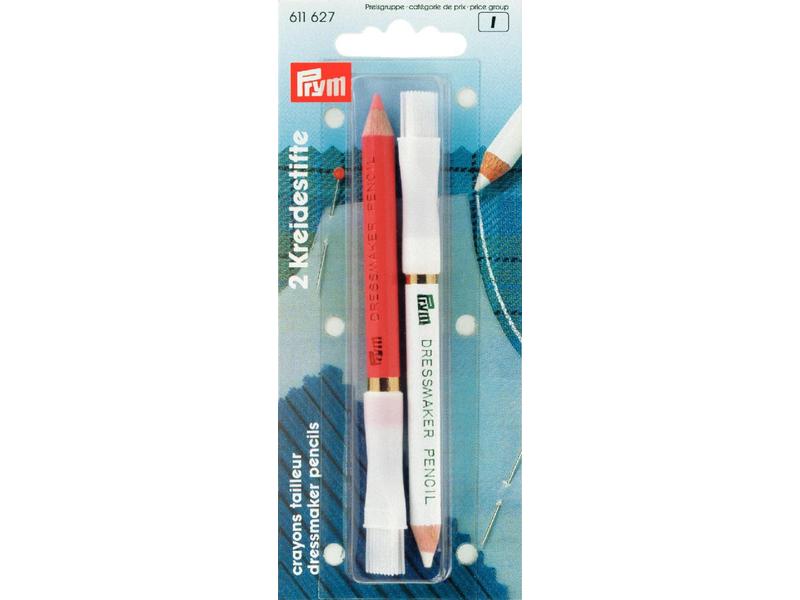 Prym Kreidestift   Bürste 2 Stück Schneiderkreide in Stiftform