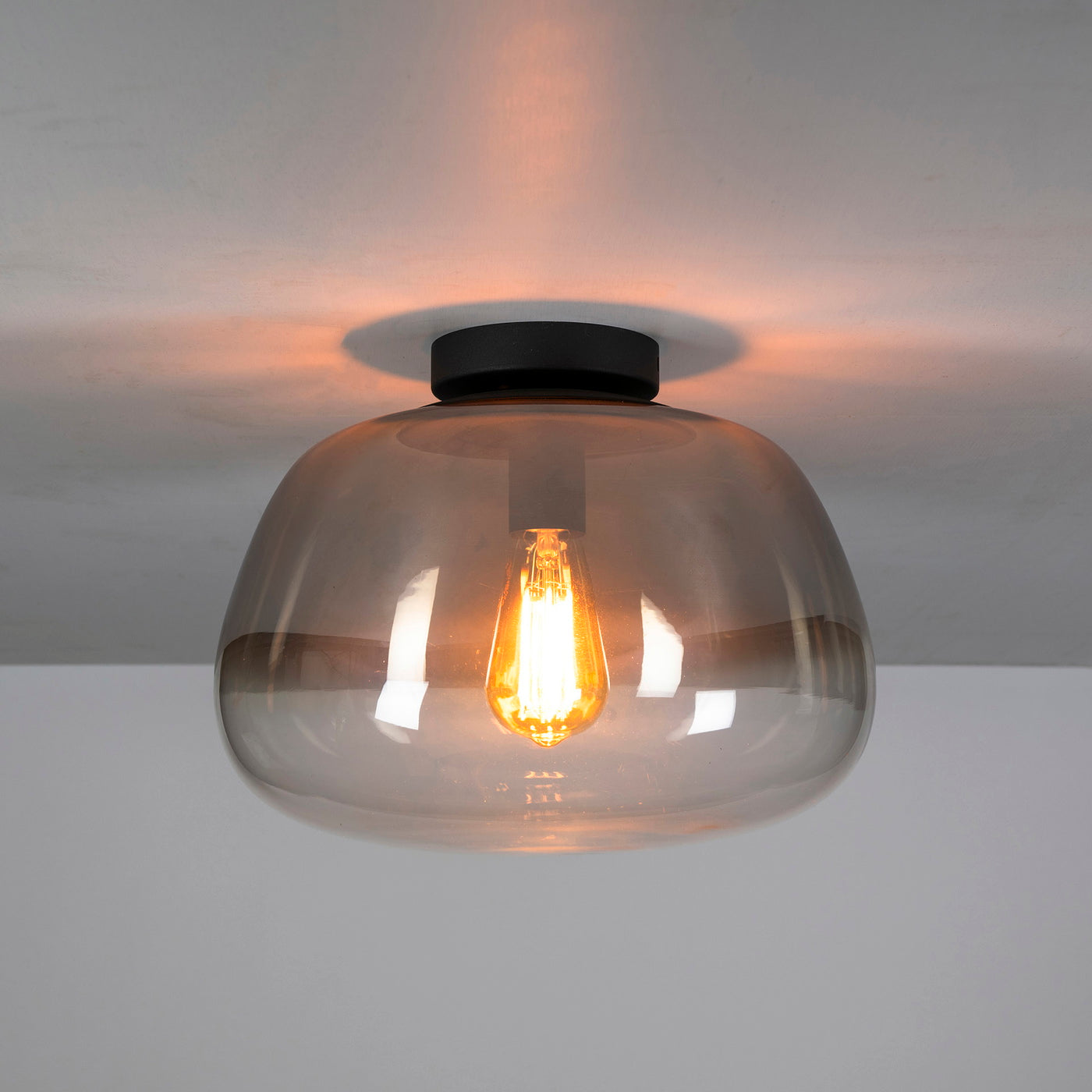 Giga Meubel - Plafondlamp Grijs - 1-lichts - 36x36x22cm - Pulse