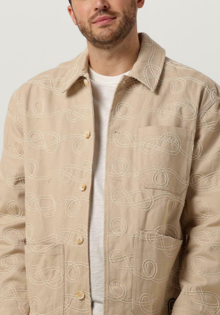 SCOTCH & SODA beige scotch & soda overshirt robe jacquard twill overshirt jacket
