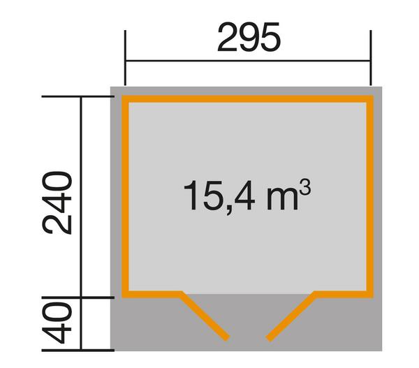 Weka Gartenhaus 179 Gr. 3, ca. B354/H224/T311