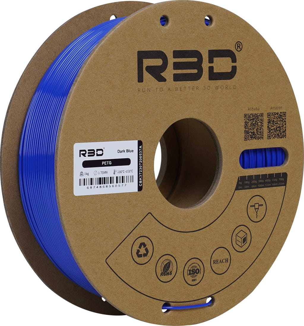 R3D  PETG Dark Blue, 1.75 mm / 1000 g    Günstiges PETG-Filament in Dunkelblau